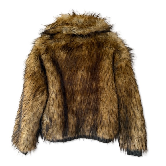 NAADAM Faux Fur cashmere reversible bomber jacket coat brown NWT M - Picture 5 of 10